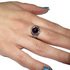 Amethyst ring 925 sterling silver, size 6 1/2, Handmade ring, single copy, 925 sterling silver, Natural amethyst, silver ring, gemstone