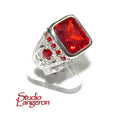 Statement Red topaz ring 925 sterling silver size 6 1/2, Handmade ring, single copy, Red topaz, silver ring, gemstone, Red topaz ring