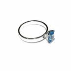 925 sterling silver blank ring with rectangular 4-Prong Setting 4x6mm size 4-11, Jewelry making, base ring, Setting, Prong setting - 1 piece