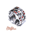 Statement Garnet ring 925 sterling silver size 7, Handmade ring, single copy, sterling silver, Garnet ring,  silver ring, red gemstone