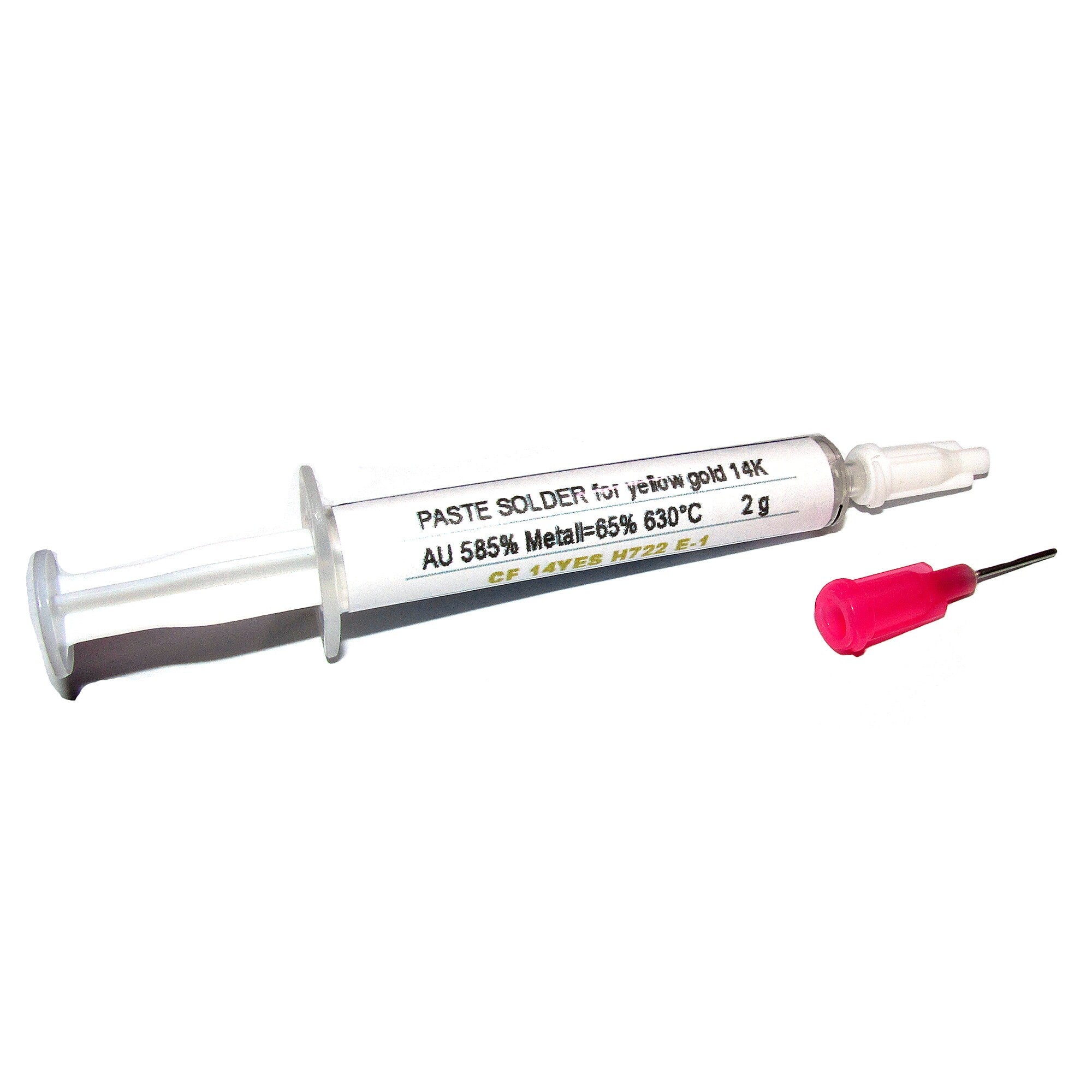 Solder paste for 14K yellow gold, easy, 2 grams, solder syringe yellow gold, Solder yellow gold 14K, Jewelry making - 1 piece