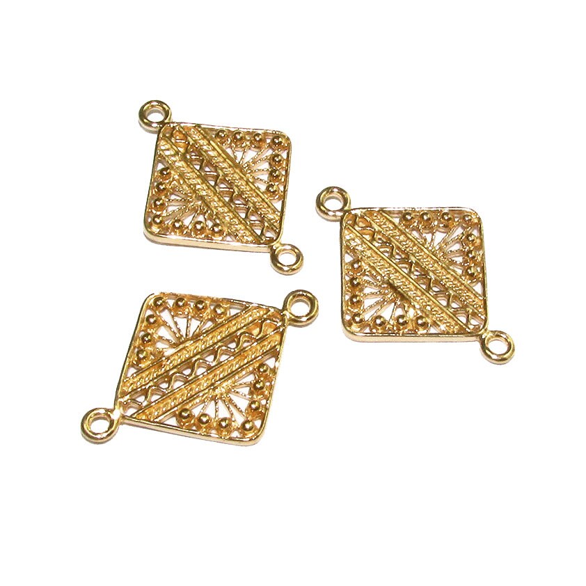 14K Gold filled connector size 13x13 mm, Link Component, gold filled connector, Jewelry making, Jewelry gold filled connector - 1 piece