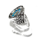 Aquamarine ring 925 sterling silver with stamp size 6 1/2, Handmade ring, single copy, Sterling silver, Aquamarine, Statement ring