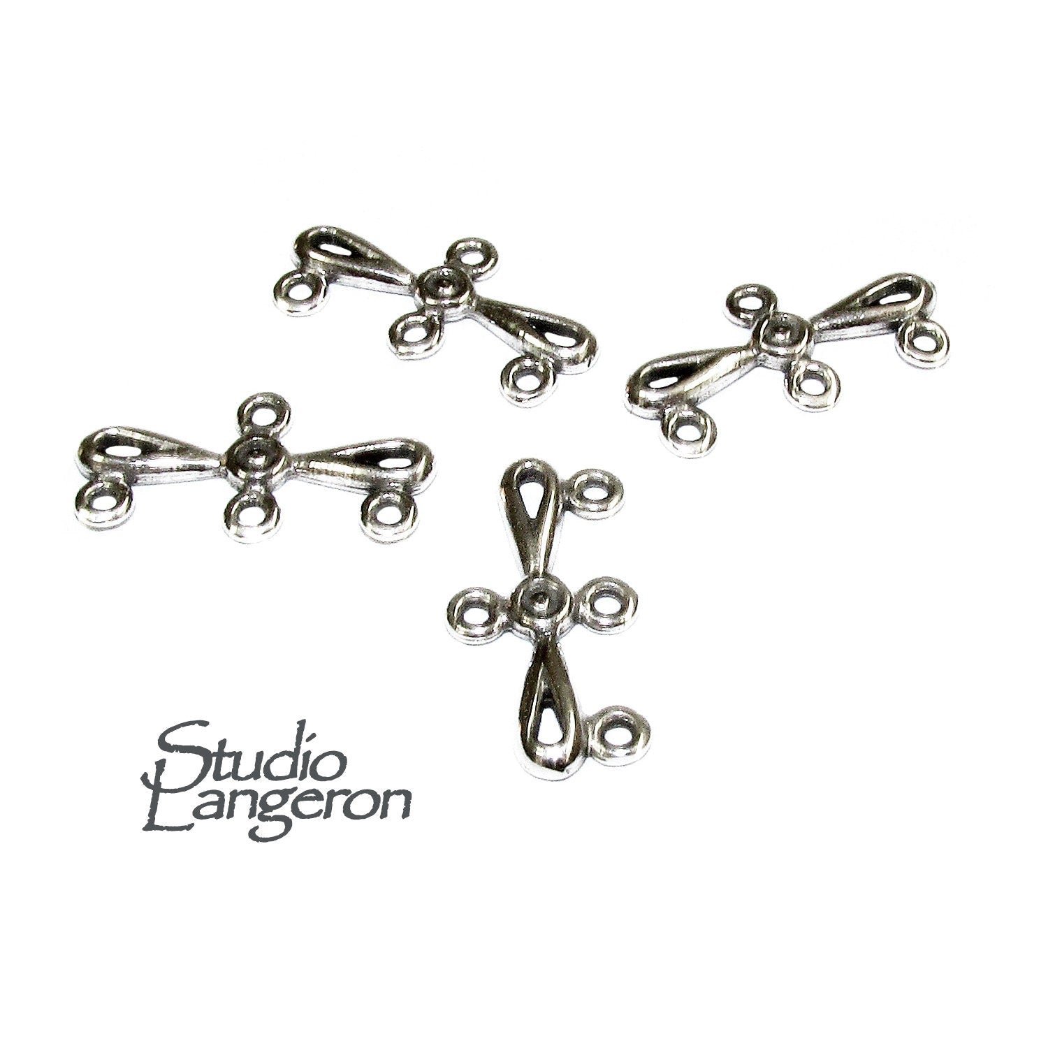 925 Sterling silver connector 2.0x1.0 cm, silver connector 6689, Link connector, Connector findings, Connector, Jewelry making - 1 piece