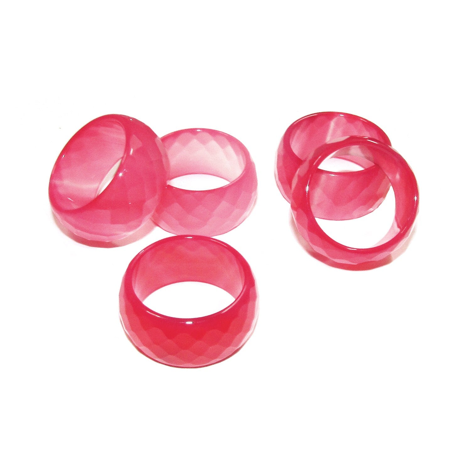 Natural Rose Agate band Ring, size 7, 7 1/2, 8, Stone band ring, Band Rings, Natural Gemstone ring, Unisex rings, Solid gemstone, Rose agate