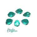 Natural Chrysoprase Teardrop faceted Beads size 10x7 mm, Chrysoprase Gemstone, Jewelry making, Natural Gemstone Teardrop beads - 1 piece