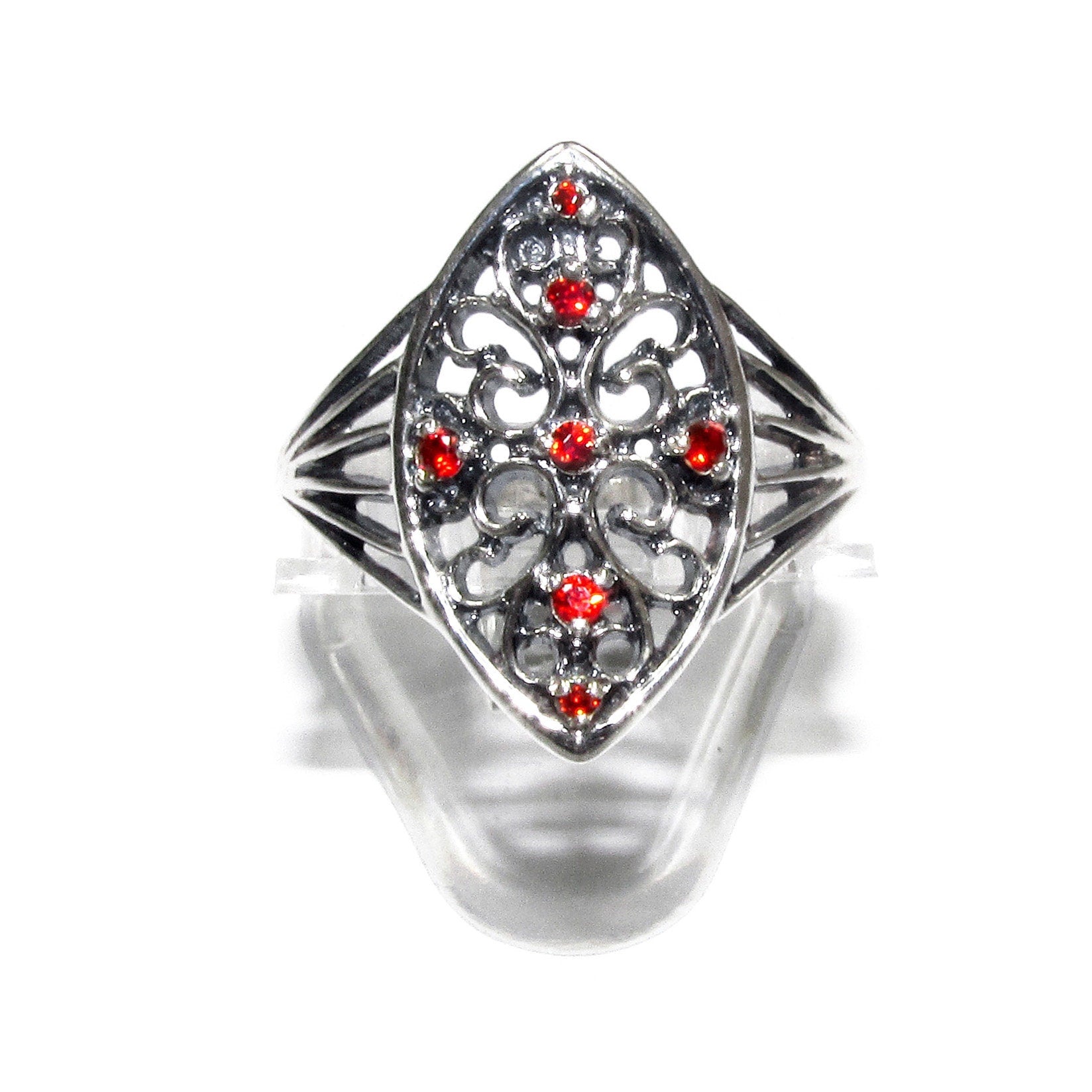 Statement Red topaz ring 925 sterling silver size 8, Handmade ring, single copy, 925 Silver ring, Red topaz, silver ring, gemstone, red ring