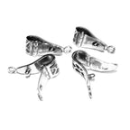925 Sterling silver Large Pendant Bails with button, sterling silver Bail, Jewelry making, Bail finding, bail for pendant - 1 piece
