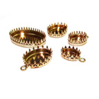 14K Yellow gold filled Oval Bezel Cup size 8x10 - 18x25 mm, Bezel cup, Setting, Gold Filled bezel cup, Jewelry making, Gold Filled - 1 piece