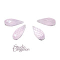 Natural rose quartz Teardrop faceted Beads size 13x8 mm, Tanzanite Gemstone, Jewelry making, Natural Gemstone Teardrop beads - 1 piece