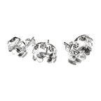 925 Sterling Silver Blank earrings size 8, 10, 12 mm, Bezel cup, Post Earring Mountings, Base earrings, Jewelry making - 1 pair (2 pieces)