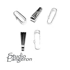 925 Sterling silver medium Snap-On Pendant Bail size 8.5x2.5 mm, sterling silver snap-on Bail, Jewelry making, Bail findings - 1 piece