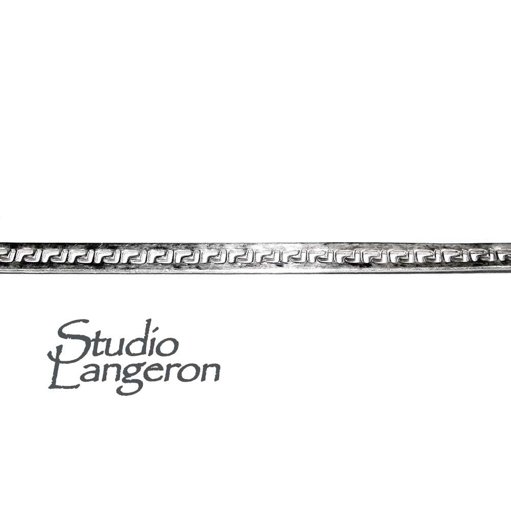 935 Argentium Silver Bezel wire, Gallery wire, Gallery ribbon, Gallery pattern, Setting, Jewelry making, Silver wire - 4 inch (10 cm)
