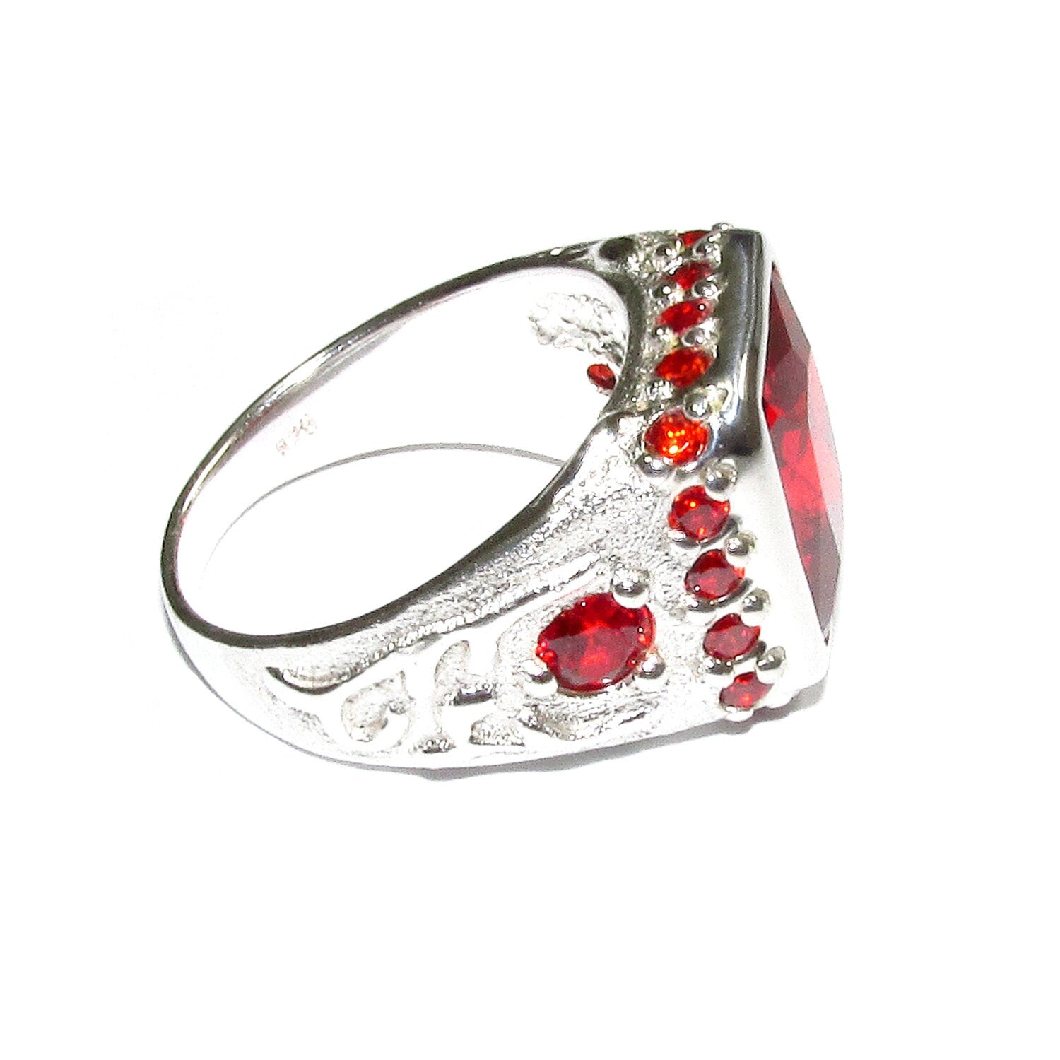 Statement Red topaz ring 925 sterling silver size 6 1/2, Handmade ring, single copy, Red topaz, silver ring, gemstone, Red topaz ring