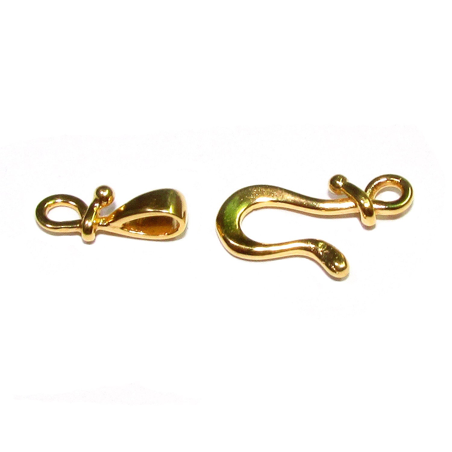 14K Yellow Gold filled Hook Eye Clasps Small, Gold Filled Hook Eye clasp, Clasp findings, Jewelry making, Gold Filled - 1 piece