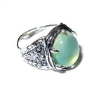 Statement Chalcedony ring 925 sterling silver size 6 1/2, Handmade ring, single copy, 925 sterling silver, Natural Chalcedony, gemstone