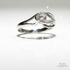 White topaz ring 925 sterling silver size 7, Handmade ring, single copy, sterling silver, White topaz ring, silver ring, Gift ring