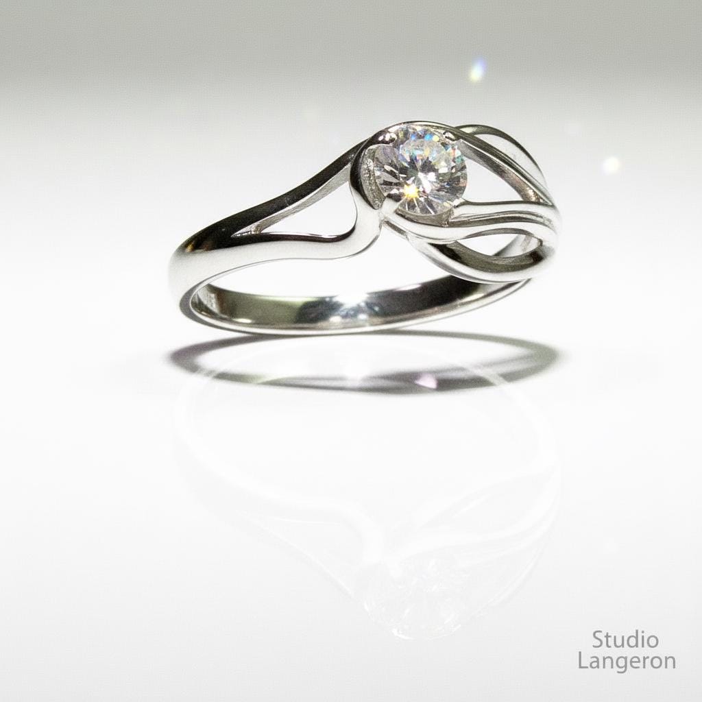 White topaz ring 925 sterling silver size 7, Handmade ring, single copy, sterling silver, White topaz ring, silver ring, Gift ring