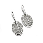 13x18 mm size 925 sterling silver blank earrings with bezel cup, Jewelry making, Setting, bezel cup, Base earrings - 1 pair (2 pieces)