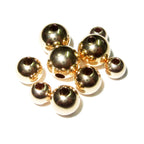 18K solid gold seamless round beads size 2.0-12.0 mm, solid gold beads, round beads, 18K solid gold, Gold beads, Jewelry making - 1 piece