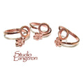 14K Rose gold filled open ring with bezel cup 8 mm, blank ring, Rose Gold filled, bezel cup, ring gold filled, 14K gold filled - 1 piece
