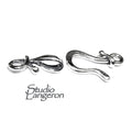 925 Sterling Silver Small Hook Eye Clasp, Silver clasp, Clasp, Clasps, Hook eye clasp, Clasps, Jewelry making, Silver clasp - 1 piece