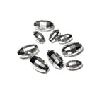 925 Sterling Silver Disco cut shiny oval Beads Size 3x5, 4x6 mm, Jewelry making, Disco oval Spacer Beads, Silver oval beads - 1 piece