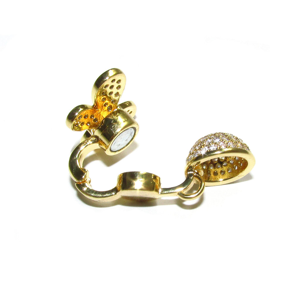 14K Yellow gold filled Magnetic Clasps size 17.0x27.0 mm, Magnetic clasps, Jewelry making, Clasp findings, Gold filled clasp - 1 piece