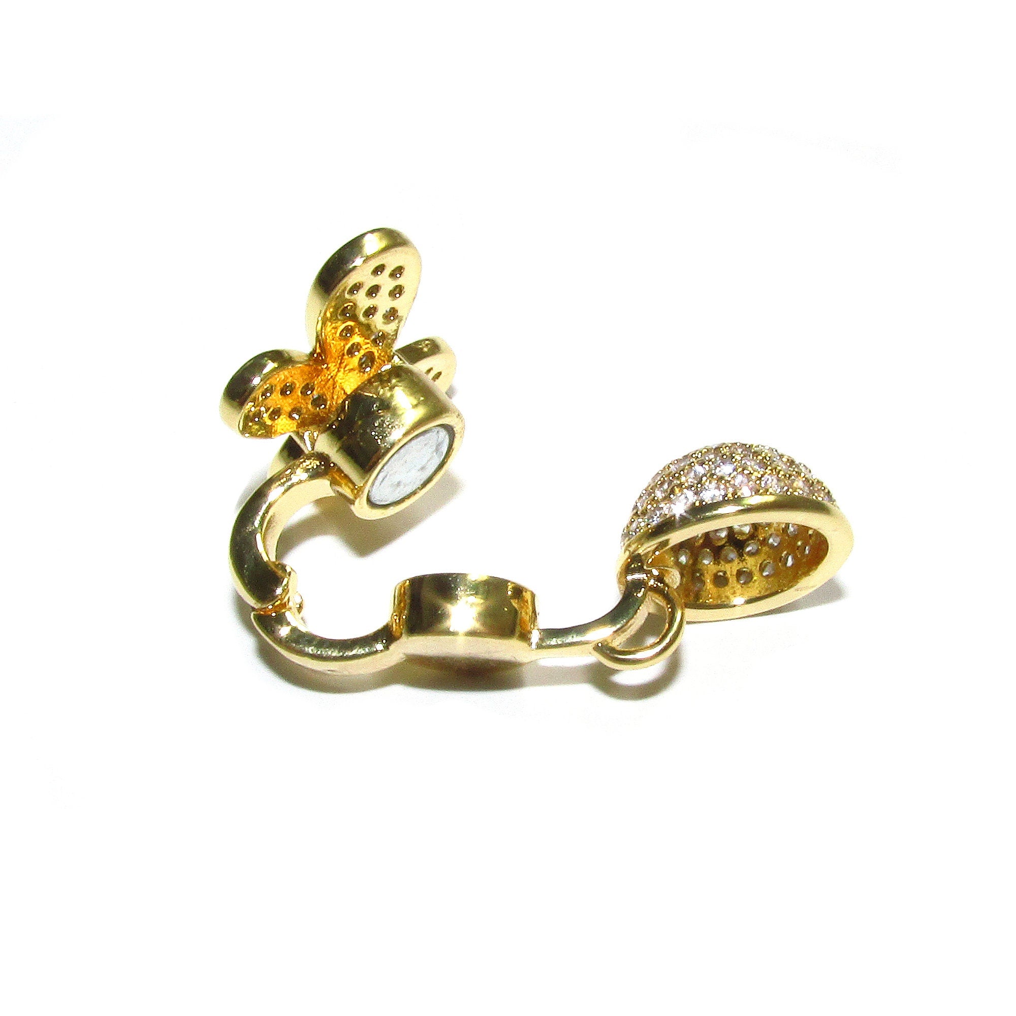 14K Yellow gold filled Magnetic Clasps size 17.0x27.0 mm, Magnetic clasps, Jewelry making, Clasp findings, Gold filled clasp - 1 piece