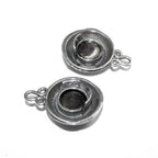925 Sterling Silver Button Padlock Large Magnetic Clasp, Magnetic clasp, Silver clasp, Large clasp, Silver, Jewelry making - 1 piece