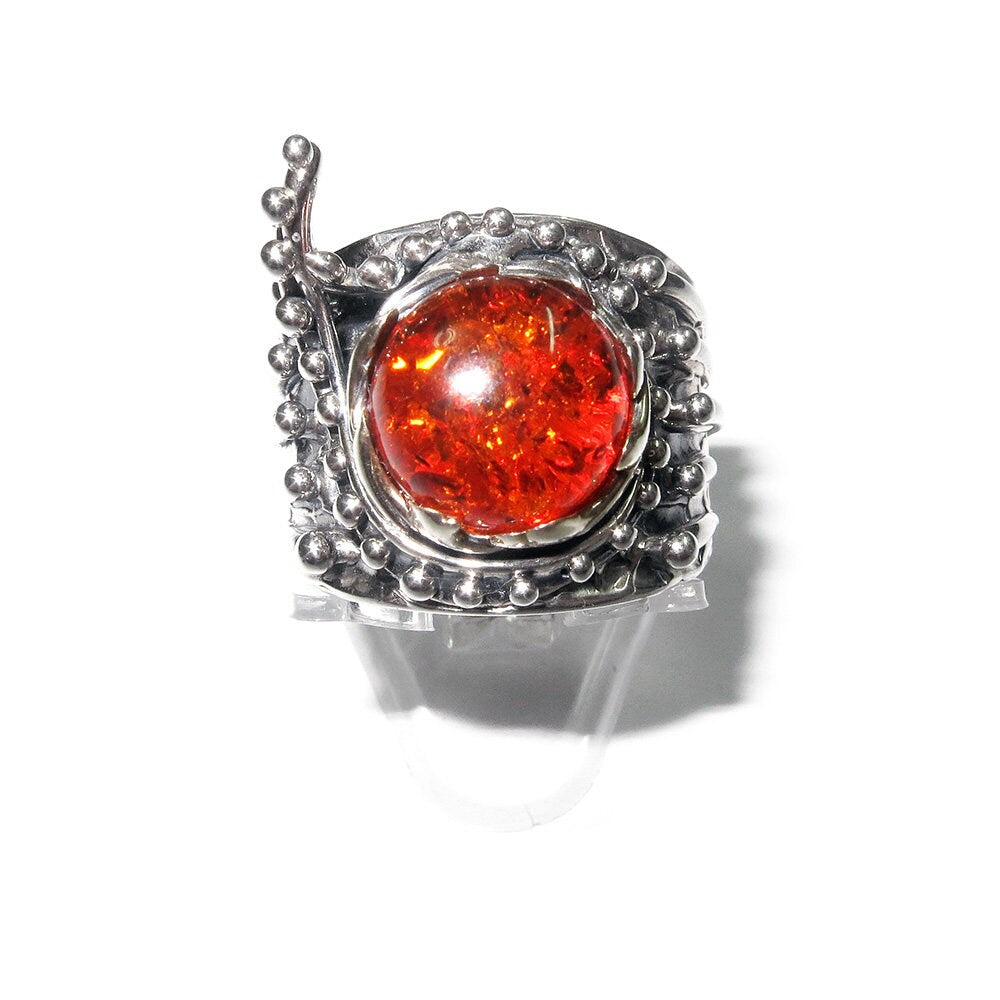 Madagascar Copal ring 925 sterling silver with stamp size 7, Handmade ring, single copy, 925 Sterling silver, Madagascar Copal, gemstone