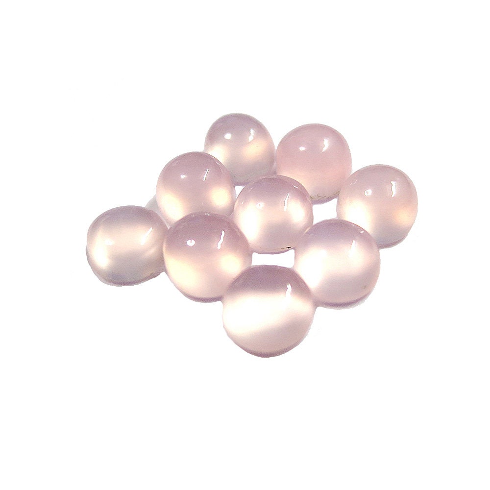 6 mm Rose chalcedony Cabochon, Natural Gemstone, Calibrated Size, Rose Chalcedony, Gemstone Round, cabochon, Jewelry making - 1 piece