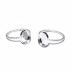 925 Sterling silver blank ring with bezel cup 7x9mm size 4, 5, 6, 7, 8, 9, 10, 11, Jewelry making, bezel cup, base ring, Setting - 1 piece