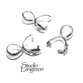 925 Sterling silver Large Pinch Pendant Bail, sterling silver Bail, Bail, Bail finding, Jewelry making, bail for pendant - 1 piece