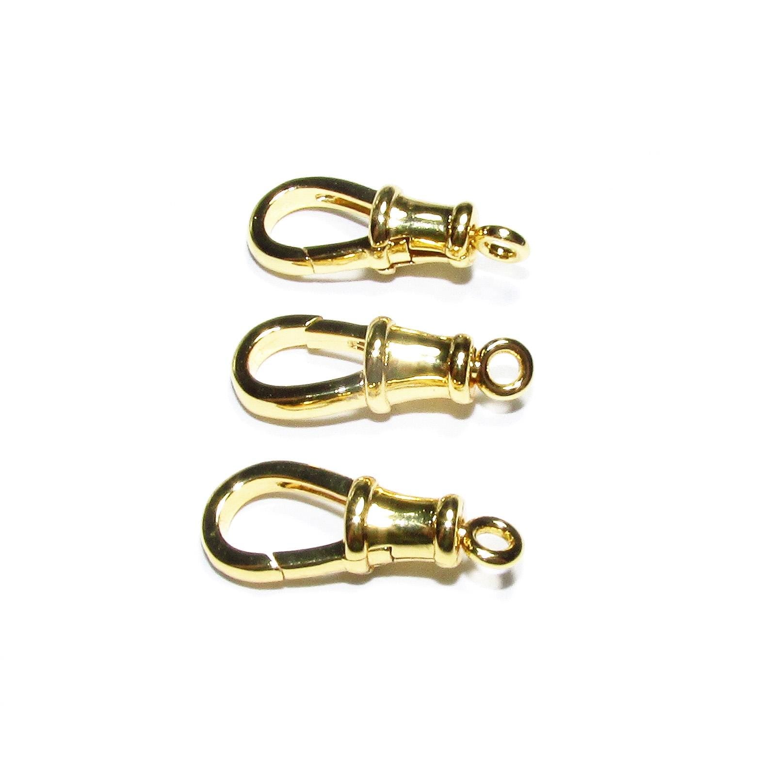 1 piece - 14K Yellow gold filled Albert swivel clasp 17mm with closed ring, Gold filled clasp, Albert clasp, Jewelry making