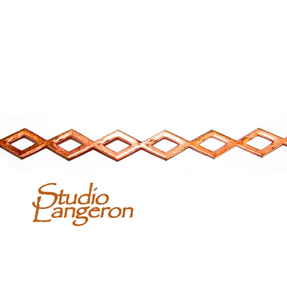 Natural Copper Bezel wire, Gallery wire, Gallery ribbon, Gallery pattern, Setting, Copper wire, Jewelry making  - 4 inch (10 cm)