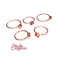 14K Rose solid gold blank ring with bezel cup 5 mm size 4 - 11, Base ring, Gold ring, bezel cup, Jewelry making, Setting - 1 piece