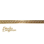 14K Yellow Gold filled Gallery wire, Bezel wire, Gallery ribbon, Gallery pattern, Jewelry making, Gold Filled Setting - 4 inch (10 cm)