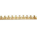 14K Yellow Gold filled Gallery wire, Bezel wire, Gallery ribbon, Gallery pattern, Gold Filled Wire, Gold Filled Setting - 4 inch (10 cm)