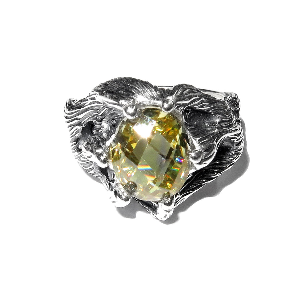 Citrine ring 925 sterling silver, size 5, Handmade ring, single copy, 925 sterling silver, Natural Citrine, silver ring, gemstone, Citrine