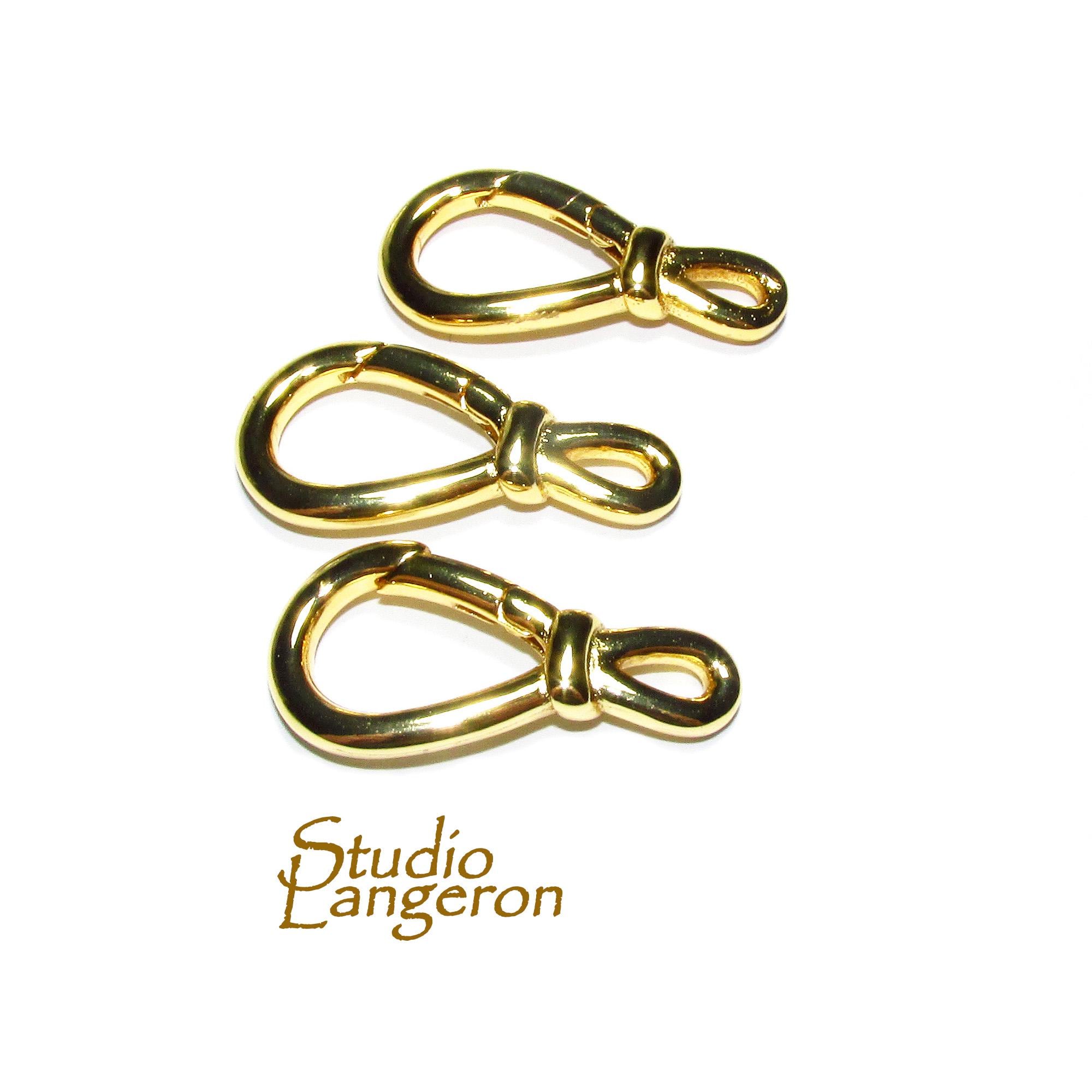 1 piece - 14K Yellow gold filled Albert Fixed Top Closed loop 28.5mm, Gold filled clasp, Albert clasp, Jewelry making (out of stock)