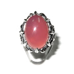 Statement Chalcedony ring 925 sterling silver size 7, Handmade ring, single copy, 925 sterling silver, Natural Lavender Chalcedony, gemstone