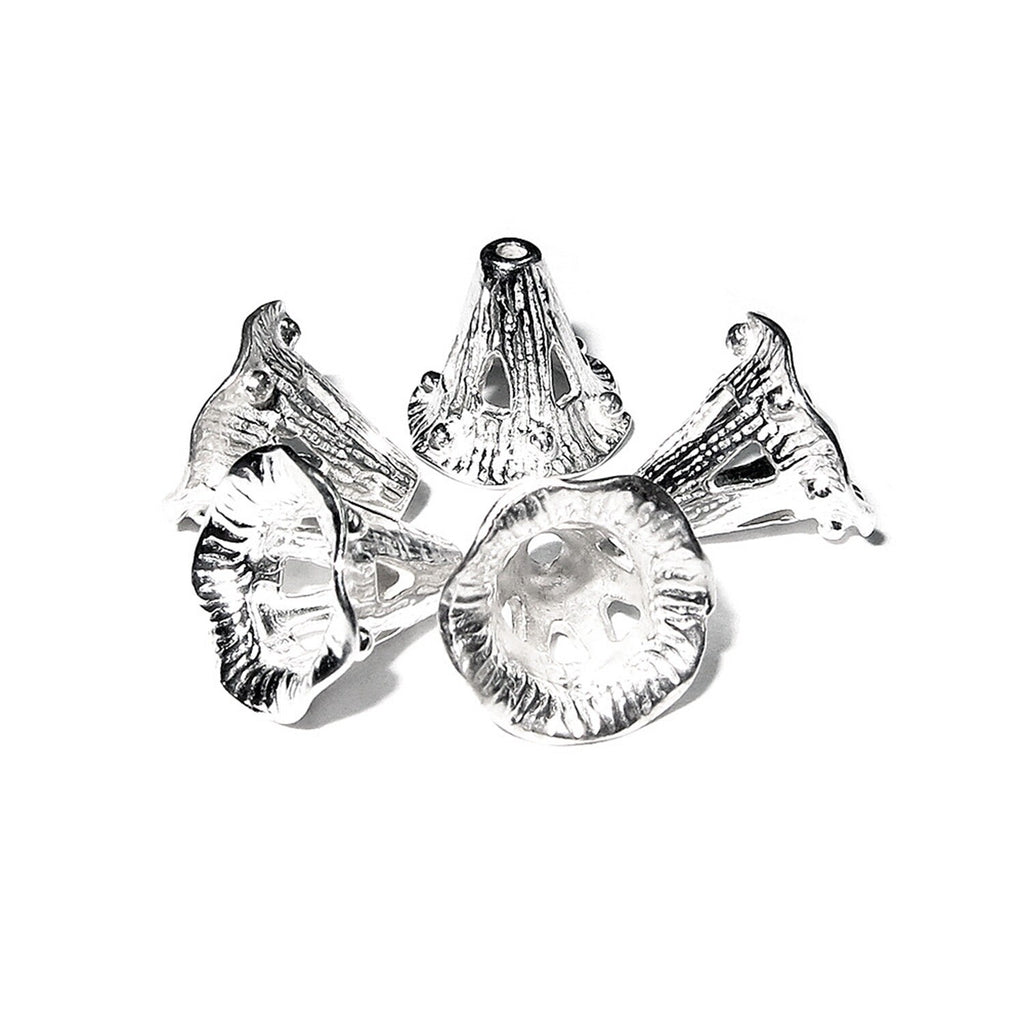 925 Sterling silver Bead Cones, Beading, Beading cones, Sterling silver, Lariat, End caps, Silver cone, Jewelry making - 1 pair (2 piece)