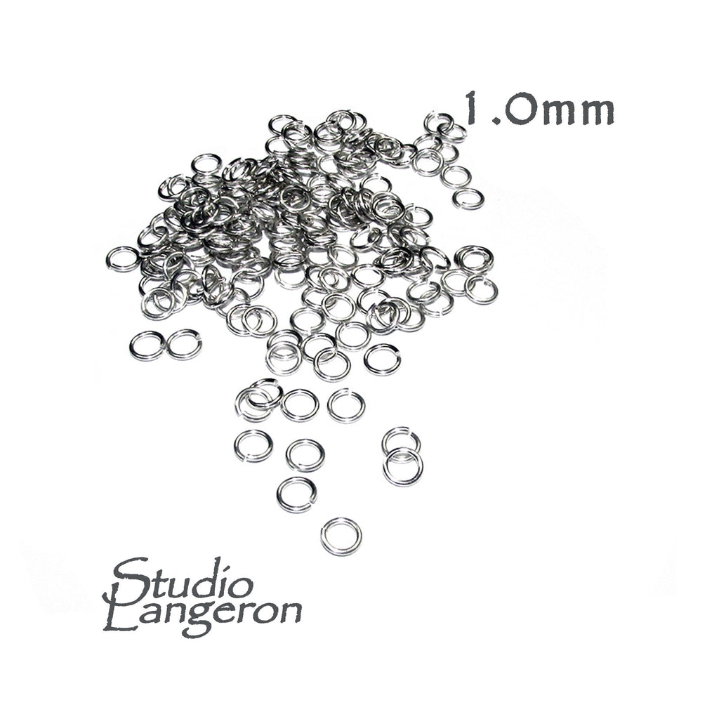 10 pcs 925 Sterling Silver Open Jump Rings 1.0 mm (18GA) Inside Diameter 2.0, 2.5, 3.0, 3.5, 4.0, 5.0, 6.0 mm, Jump rings, Jewelry making
