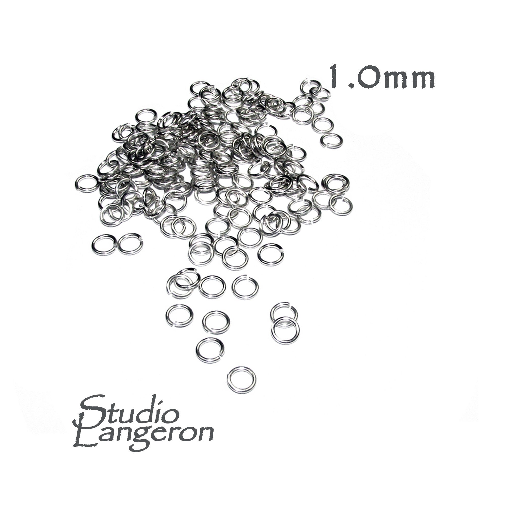 10 pcs 925 Sterling Silver Open Jump Rings 1.0 mm (18GA) Inside Diameter 2.0, 2.5, 3.0, 3.5, 4.0, 5.0, 6.0 mm, Jump rings, Jewelry making