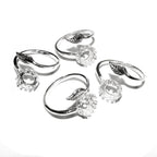 925 sterling silver shiny open blank ring with bezel cup 8 mm, silver ring, base ring, Jewelry making, setting, bezel cup, ring - 1 piece