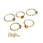 14K Yellow gold filled blank ring with bezel cup 4 mm size 4 - 11, Jewelry making, Gold filled ring, bezel cup, Setting ring - 1 piece