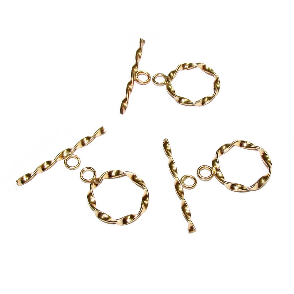 14K Yellow Gold filled Toggle Clasps size 14 mm, Gold Filled Toggle clasp, Jewelry making, Gold Filled clasp, Clasp toggle - 1 piece