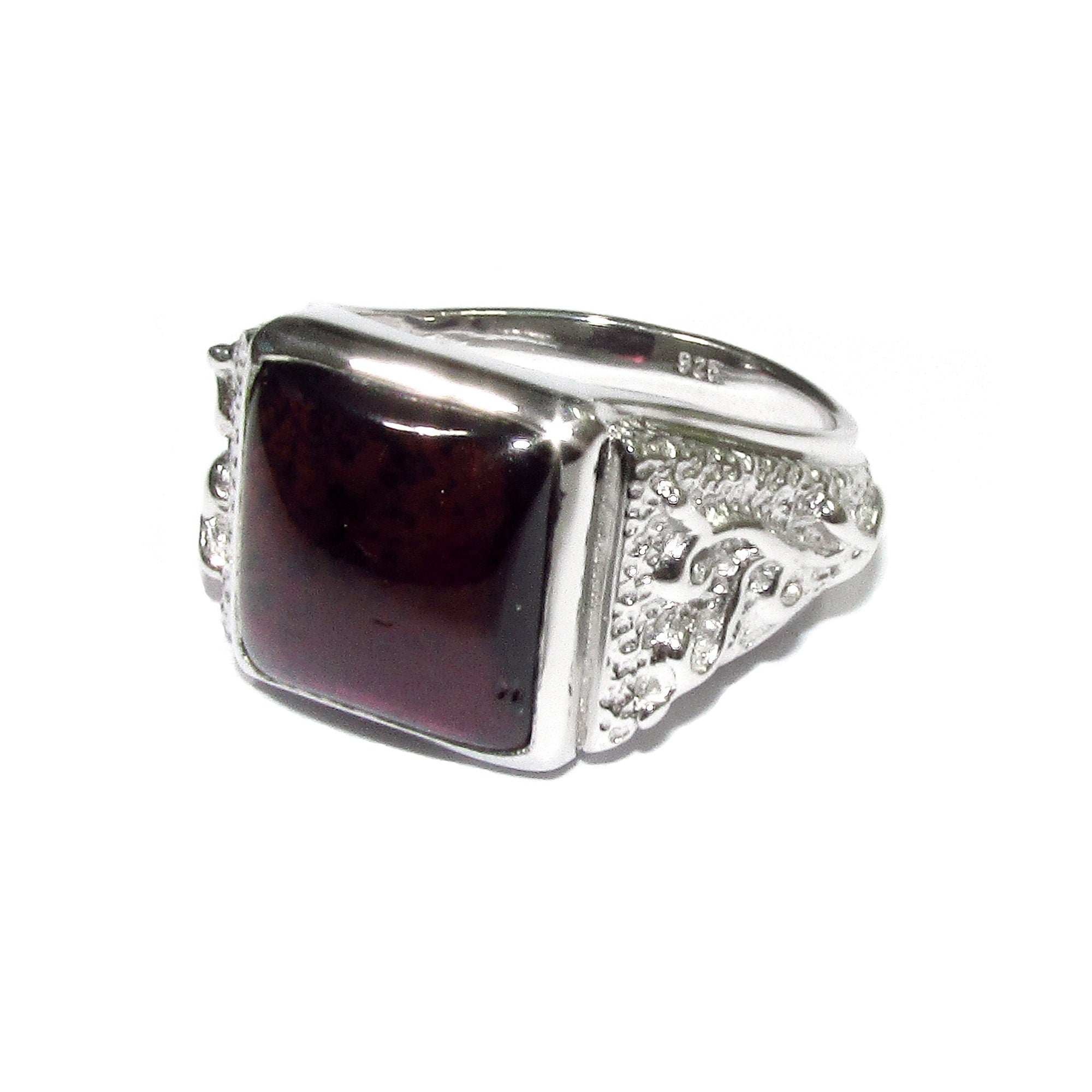 Garnet handmade ring 925 sterling silver size 8 1/2, Handmade ring, single copy, Natural garnet, silver ring, gemstone, Garnet ring