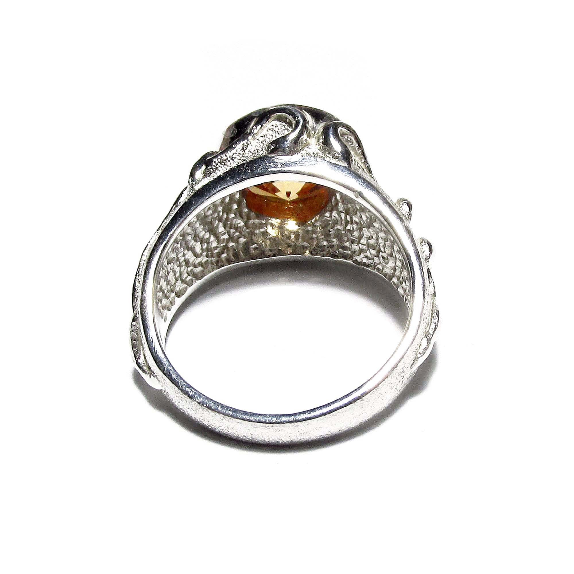 Champagne topaz ring 925 sterling silver size 5, handmade ring, single copy, Statement ring, Champagne topaz, silver ring, gemstone